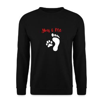 Chiens promener chiens Meilleur amis - Sweat-shirt Unisexe - noir - Devant - Alina (178cm) & Michal (187cm)