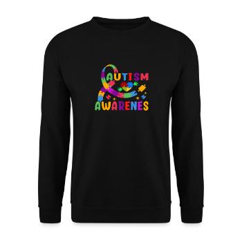 Autismus Bewusstsein - Unisex Pullover - Schwarz - Vorne - Alina (178cm) & Michal (187cm)