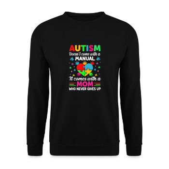L’autisme n’est pas venu avec un manuel - Sweat-shirt Unisexe - noir - Devant - Alina (178cm) & Michal (187cm)