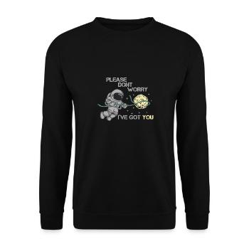 Space Weltraum - Unisex Pullover - Schwarz - Vorne - Alina (178cm) & Michal (187cm)