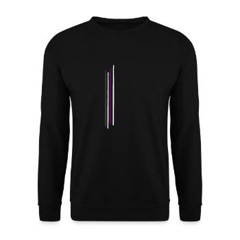 Subtle Demisexual Pride Flag, Demi Pride Month - Unisex Pullover - Schwarz - Vorne - Alina (178cm) & Michal (187cm)