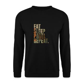 Eat Sleep Padel Repeat - Sweat-shirt Unisexe - noir - Devant - Alina (178cm) & Michal (187cm)