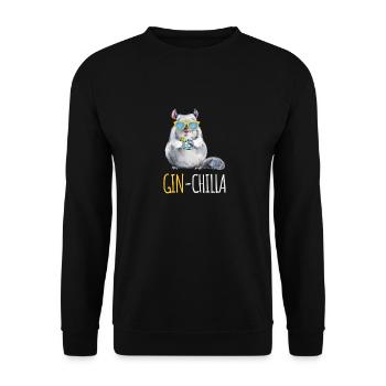 Ginchilla Lustiges Gin-Tonic & Longdrink Liebhaber - Unisex Pullover - Schwarz - Vorne - Alina (178cm) & Michal (187cm)