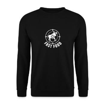 Bow Hunting Deer Arrow Archery - Unisex Sweatshirt - black - Front - Alina (178cm) & Michal (187cm)