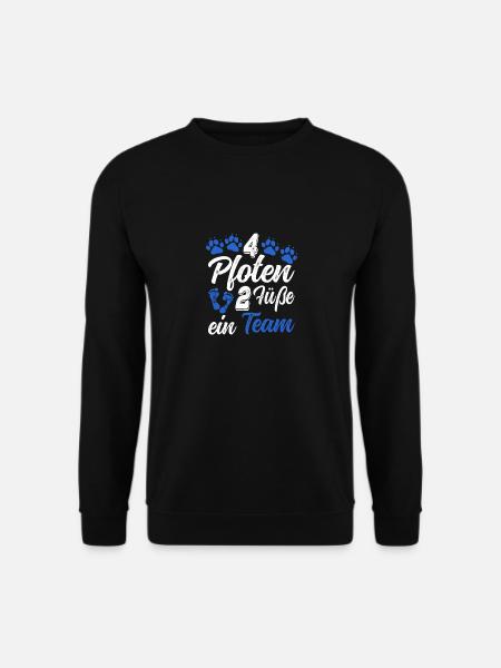 Liebe hat vier Pfoten Hunde Besitzer 4 Pfoten - Unisex Pullover - Schwarz