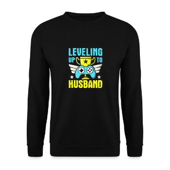 Gamer Groom Jeu vidéo bientôt être mari, - Sweat-shirt Unisexe - noir - Devant - Alina (178cm) & Michal (187cm)