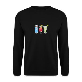 Cocktails Bar bar plage vacances boissons - Sweat-shirt Unisexe - noir - Devant - Alina (178cm) & Michal (187cm)