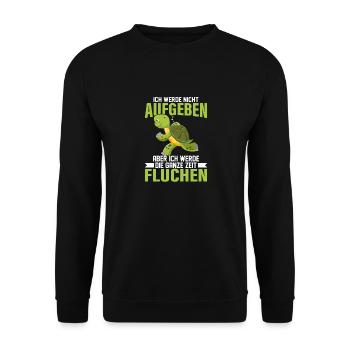 Läufer Joggen Marathon Schildkröte Langsam Jogger - Unisex Pullover - Schwarz - Vorne - Alina (178cm) & Michal (187cm)