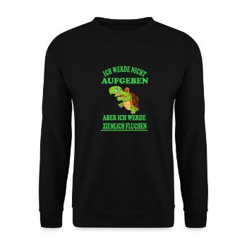 Ich Werde Nicht Aufgeben Läufer Laufen - Unisex Pullover - Schwarz - Vorne - Alina (178cm) & Michal (187cm)