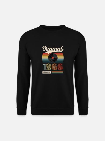 1966 Vintage 55 anniversaire Cadeau rétro - Sweat-shirt Unisexe - noir