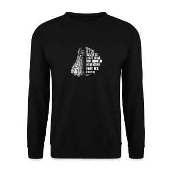 If you Wanted A Soft Serve Funny Badminton Player - Unisex Sweatshirt - black - Front - Alina (178cm) & Michal (187cm)
