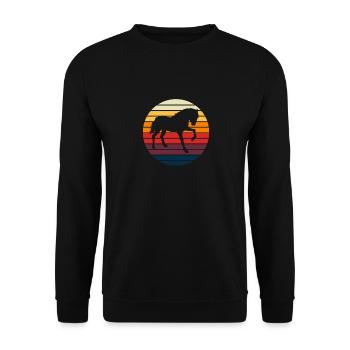 Riding Horse Horses Rider Equestrian Sport - Unisex Sweatshirt - black - Front - Alina (178cm) & Michal (187cm)