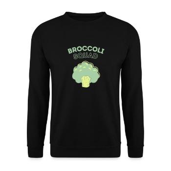 Broccoli Squad - Brokkoli Team - Unisex Pullover - Schwarz - Vorne - Alina (178cm) & Michal (187cm)