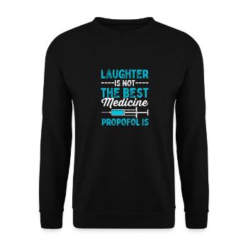 Funny Medical Laughter Is Not The Best Medicine Pr - Unisex Pullover - Schwarz - Vorne - Alina (178cm) & Michal (187cm)