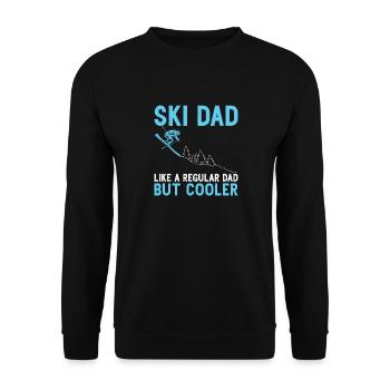 Ski Dad Skier Father's Day Gift Skiing Dad - Unisex Sweatshirt - black - Front - Alina (178cm) & Michal (187cm)