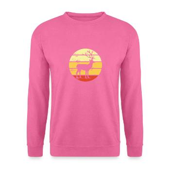 Hirsch Wald Wälder Natur Naturliebhaber Geschenk - Unisex Pullover - Pink - Vorne