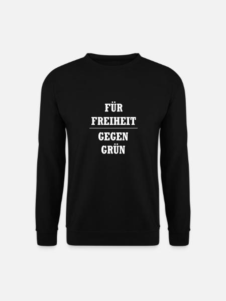 Freiheit Gegen Grün Sozialismus Bundestagswahl 21 - Unisex Pullover - Schwarz