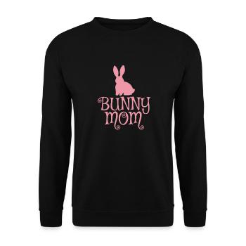 Niedliches Haustier Kaninchen Mama Nagetier - Unisex Pullover - Schwarz - Vorne - Alina (178cm) & Michal (187cm)