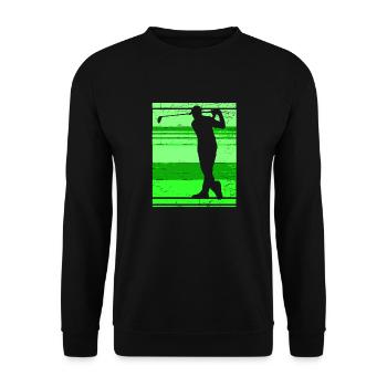Golf Golfer - Unisex Sweatshirt - black - Front - Alina (178cm) & Michal (187cm)