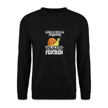 Ich Werde Nicht Aufgeben Läufer Schnecke Laufen - Unisex Pullover - Schwarz - Vorne - Alina (178cm) & Michal (187cm)