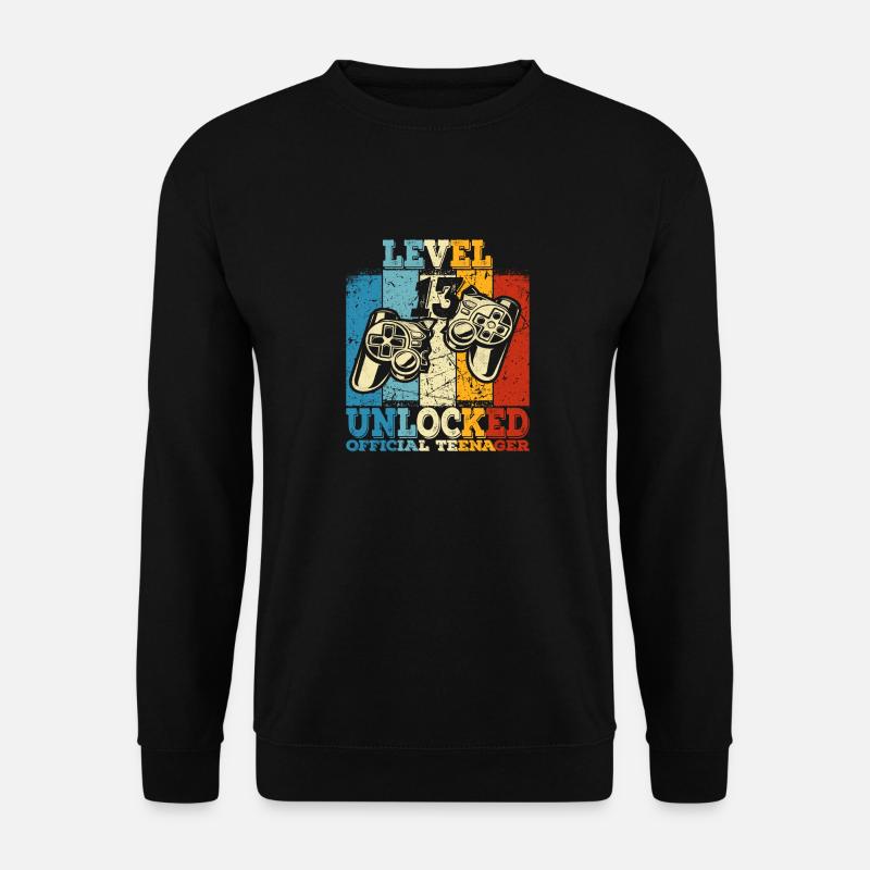 Geburtstag 13 Offizielle Teenager Junge Level 13 - Unisex Pullover - Schwarz