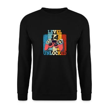 Geburtstag 14 Offizielle Teenager Junge Level 14 - Unisex Pullover - Schwarz - Vorne - Alina (178cm) & Michal (187cm)