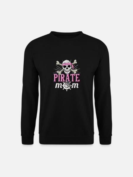 Pirate Mom Caribbean Freebooter Skull Mother - Unisex Pullover - Schwarz
