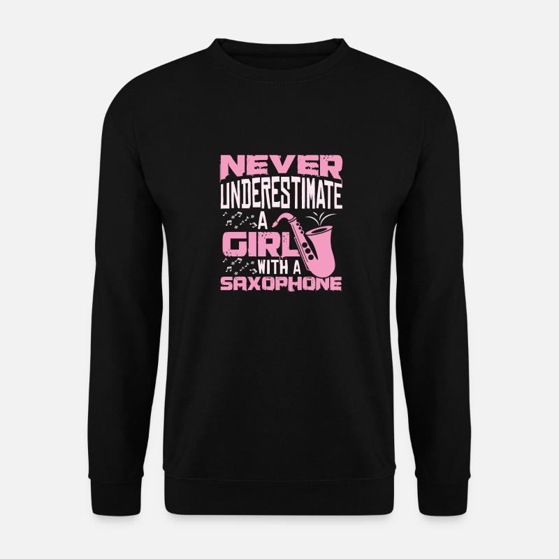 Saxophone Girl - Unisex Pullover - Schwarz