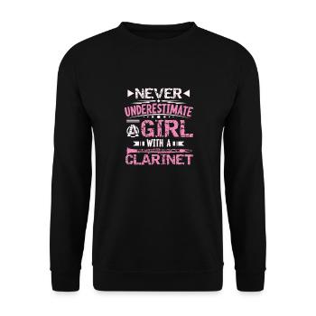 clairine - Sweat-shirt Unisexe - noir - Devant - Alina (178cm) & Michal (187cm)