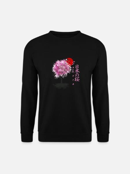 Sakura Japanische Kirschblüten Kirschblütenbaum - Unisex Pullover - Schwarz