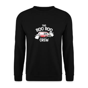 The boo boo crew halloween costumehalloween texthe - Unisex Sweatshirt - black - Front - Alina (178cm) & Michal (187cm)