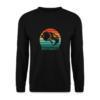 Tischtennis Spieler Spielerin Noppengott - Unisex Pullover - Schwarz - Vorne - Alina (178cm) & Michal (187cm)