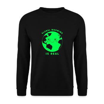 GLOBAL WARMING IS REAL N° 21 - Sweat-shirt Unisexe - noir - Devant - Alina (178cm) & Michal (187cm)