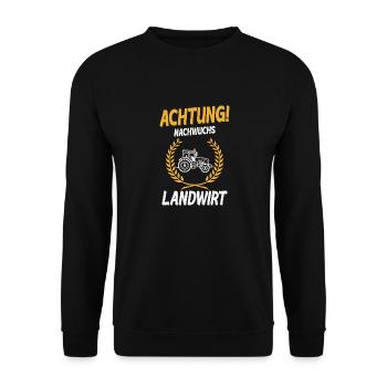 Landwirt Nachwuchs Landwirtschaft Bauernhof - Unisex Pullover - Schwarz - Vorne - Alina (178cm) & Michal (187cm)