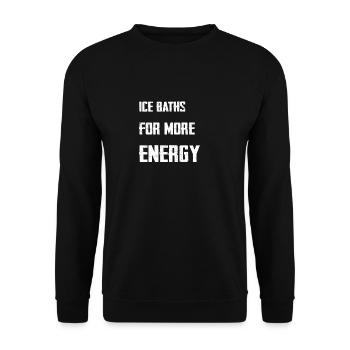 Bains de glace pour plus d’énergie - Sweat-shirt Unisexe - noir - Devant - Alina (178cm) & Michal (187cm)