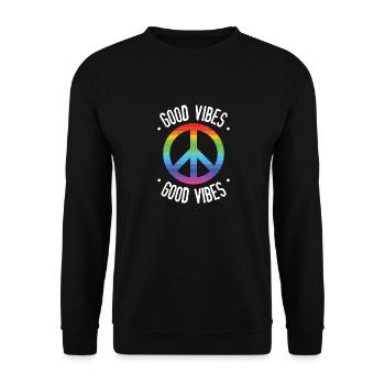 Good Vibes - Sweat-shirt Unisexe - noir - Devant - Alina (178cm) & Michal (187cm)