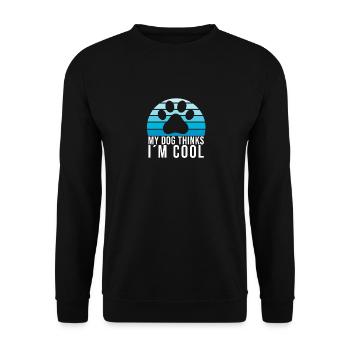 chien chien amoureux des chiens chiot patte cadeau - Sweat-shirt Unisexe - noir - Devant - Alina (178cm) & Michal (187cm)