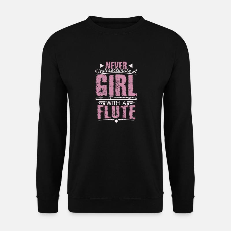 Querflöte Flöte Girl - Unisex Pullover - Schwarz