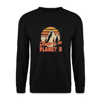 THERE IS NO PLANET B - Unisex Pullover - Schwarz - Vorne - Alina (178cm) & Michal (187cm)