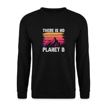 THERE IS NO PLANET B - Unisex Pullover - Schwarz - Vorne - Alina (178cm) & Michal (187cm)
