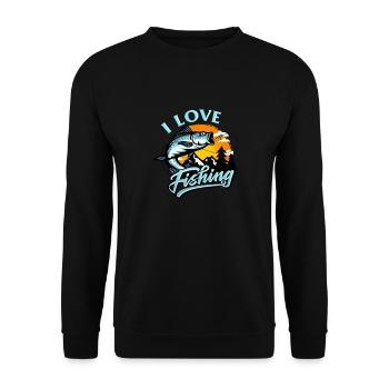Fishing Like fishing fish - Unisex Sweatshirt - black - Front - Alina (178cm) & Michal (187cm)