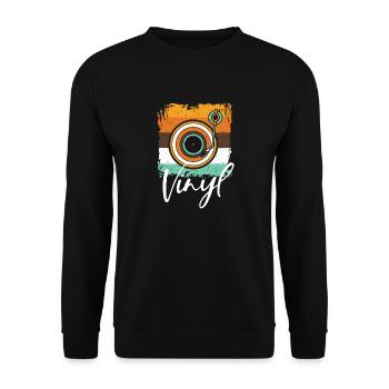 DJ Musik Techno House Party Electro Disco - Unisex Pullover - Schwarz - Vorne - Alina (178cm) & Michal (187cm)