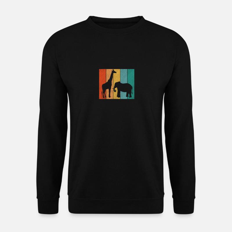 Girafe Éléphant Afrique - Sweat-shirt Unisexe - noir