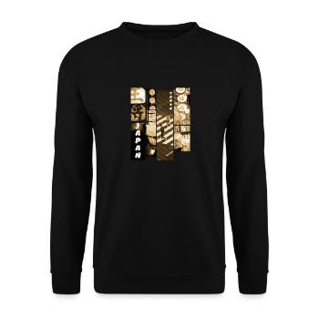 Aesthetic vaporwave. Japan 80s 90s Tokyo Vintage - Unisex Sweatshirt - black - Front - Alina (178cm) & Michal (187cm)