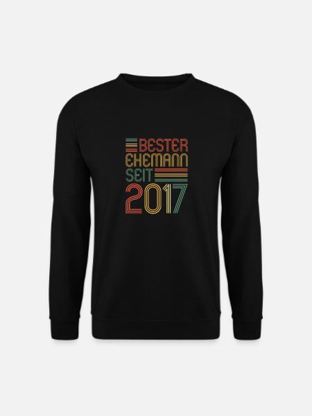 Bester Ehemann seit 2017 4. Hochzeitstag - Unisex Pullover - Schwarz