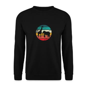 Vintage Retro Afrika Reise Safari Africa Geschenk - Unisex Pullover - Schwarz - Vorne - Alina (178cm) & Michal (187cm)