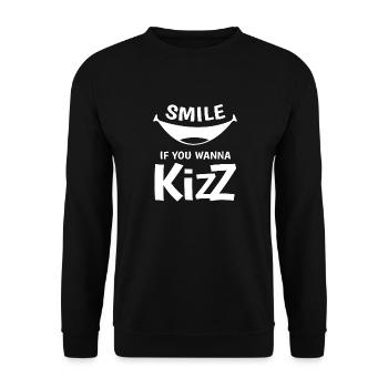 Invite de danse - sans mots, un sourire suffit - Sweat-shirt Unisexe - noir - Devant - Alina (178cm) & Michal (187cm)