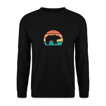 Bear Retro Bears Vintage - Unisex Sweatshirt - black - Front - Alina (178cm) & Michal (187cm)