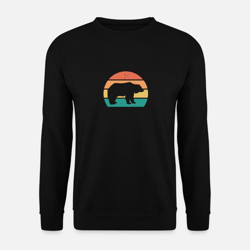 Ours rétro ours Vintage - Sweat-shirt Unisexe - noir