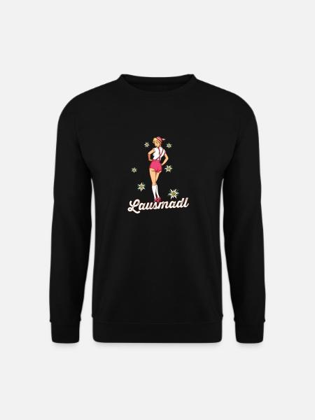 Lausmadl Dirndl Bayern Spruch Kostüm - Unisex Pullover - Schwarz